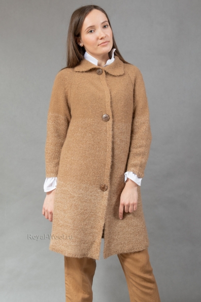 Укороченное пальто на пуговицах 192-U-4