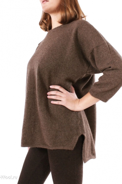 Туника из шерсти яка светло-коричневая 1921-54-UL
