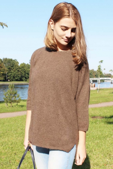 Туника из шерсти яка светло-коричневая 1921-54-UL