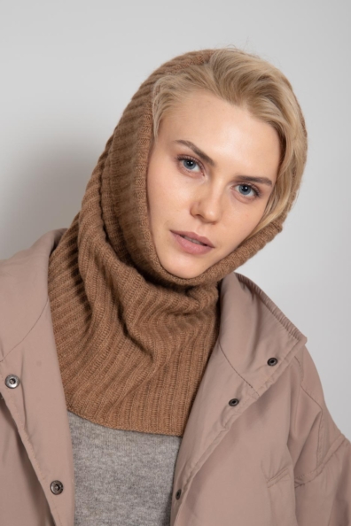 Женский шарф-труба (капор) из верблюжьего пуха 096-4
