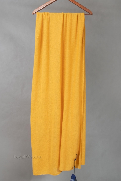 Желтый палантин из кашемира однотонный 154-3G-17