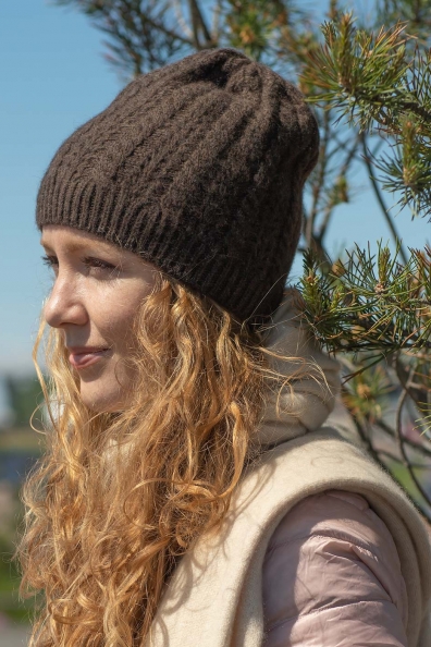 Шапка женская из шерсти яка 195-MT-6