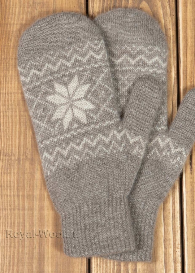 Женские варежки из кашемира
