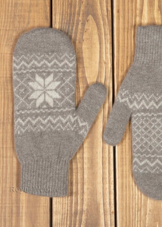 Женские варежки из кашемира