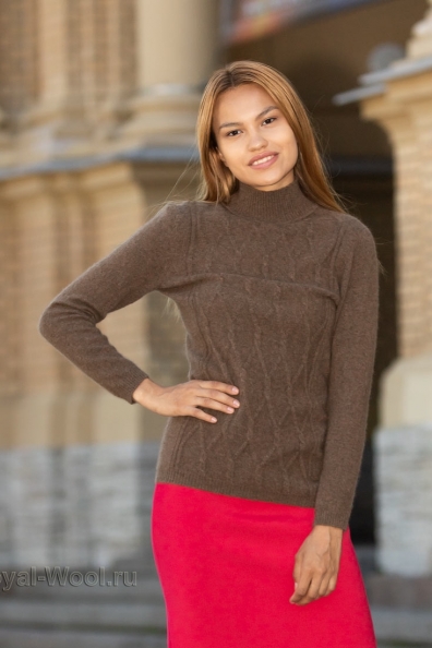 Легкий женский свитер с ромбами 1921-23-UL