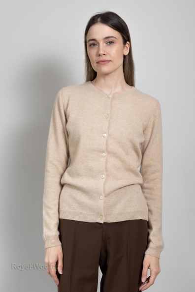 Женский кашемировый светлый джемпер 703