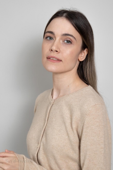 Женский кашемировый светлый джемпер 703