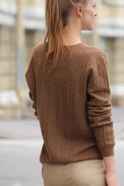 Женский пуловер верблюжья шерсть 192-23-1