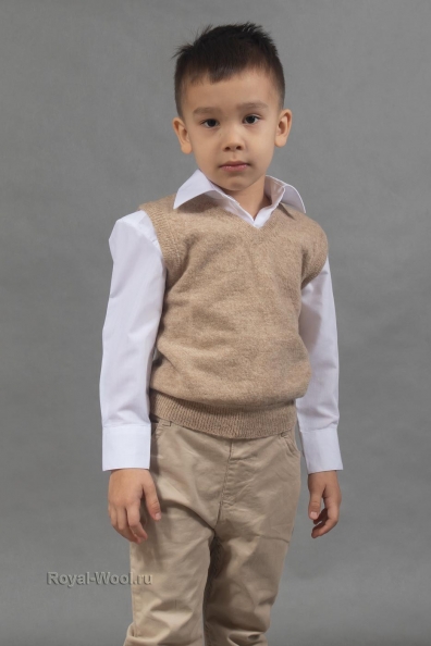 Жилет детский трикотажный верблюжья шерсть 090