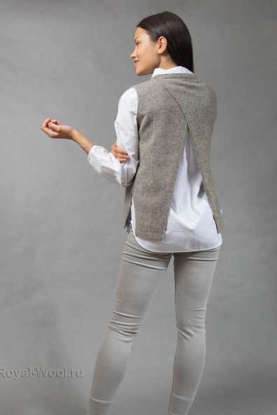 Жилет женский трикотажный из шерсти яка 1921-1-M