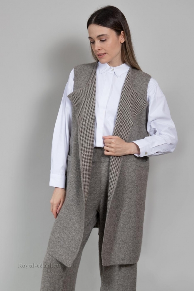 Жилет шерстяной удлиненный женский 1921-62-M