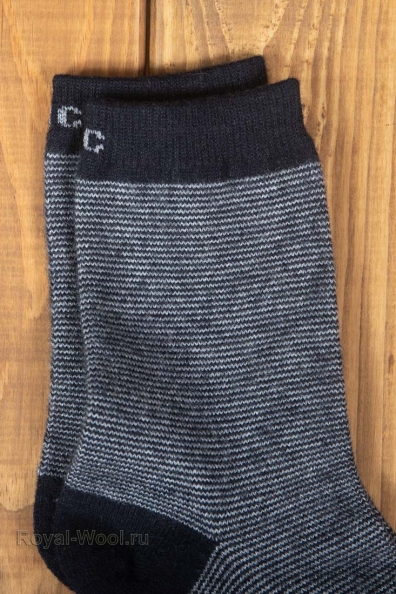 Носки шерстяные вязаные серые 1113-4