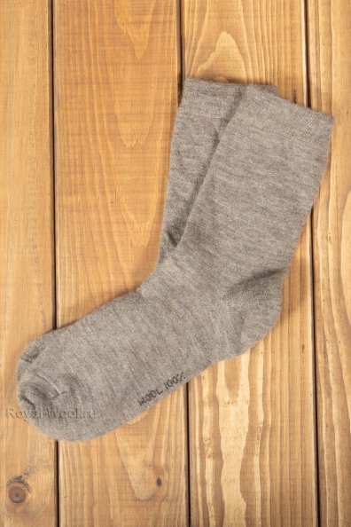 Бежевые тонкие шерстяные носки 1113-16