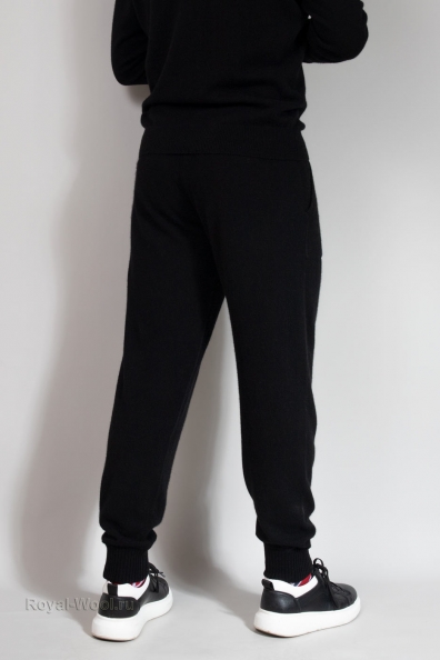 Черные кашемировые брюки 186-M-3