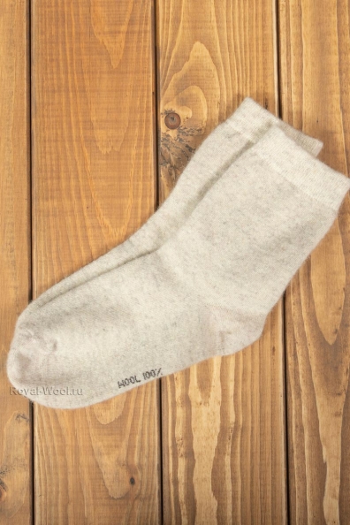 Светлые тонкие шерстяные носки 1113-15