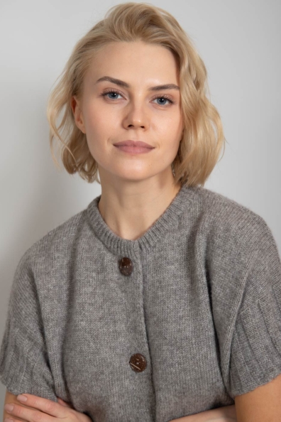 Жилет джемпер женский на пуговицах 1921-1M-1