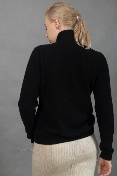 Черный женский свитер из кашемира 705-M-1