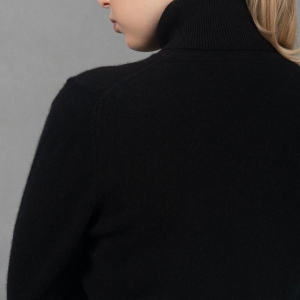 Кашемировый черный женский свитер