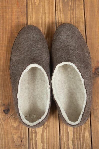 Домашние тапочки войлочные с задником 214-D1