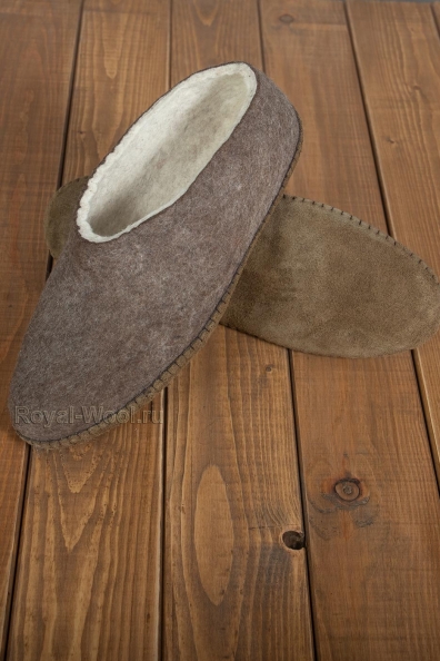 Домашние тапочки войлочные с задником 214-D1