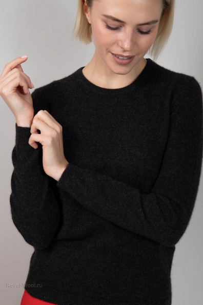Кашемировый женский джемпер «графит» 705-E-9