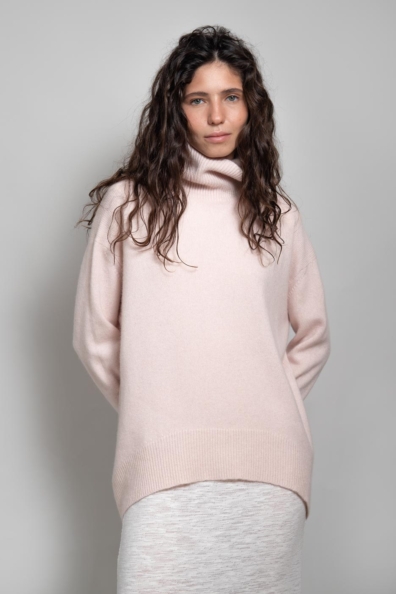 Розовый женский кашемировый свитер 709-M-5