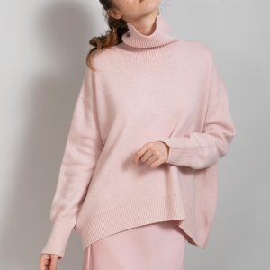 Кашемировый розовый свитер фото1
