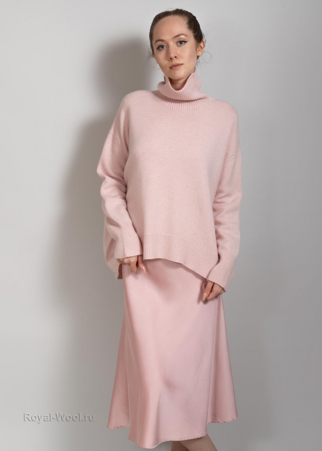 Кашемировый розовый свитер фото7