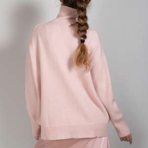 Кашемировый розовый свитер фото5