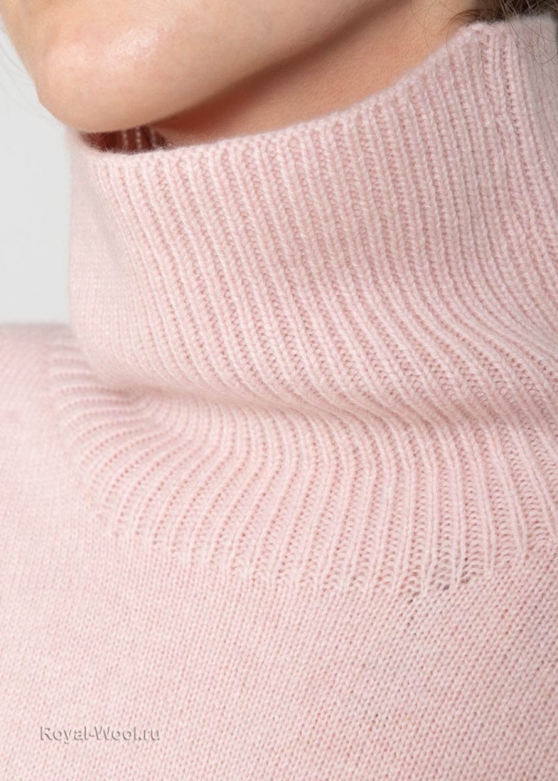Кашемировый розовый свитер фото2