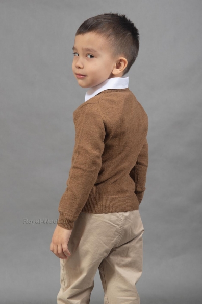 Джемпер цвета темный «camel» 093-2