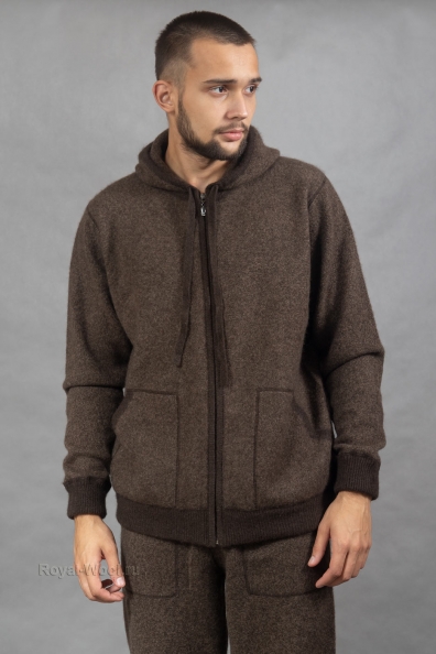 Мужская толстовка с капюшоном из пуха яка 1911-55M