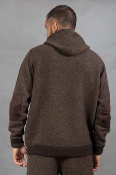 Мужская толстовка с капюшоном из пуха яка 1911-55M
