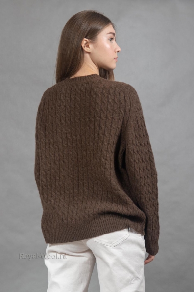 Женский джемпер с рисунком «косичка» 401-b