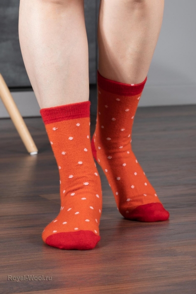 Оранжевые носки шерстяные 1113-17