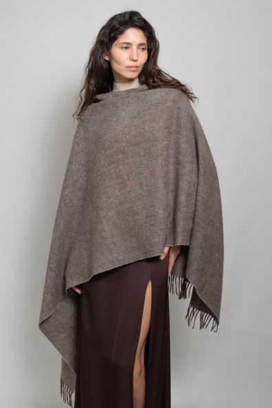 Палантин однотонный зимний из пуха яка 80×200 1131-1-7