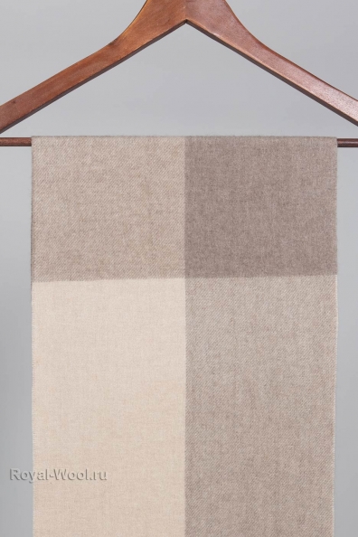 Шарф четырехцветный бежевый кашемир 760-40