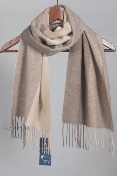 Шарф четырехцветный бежевый кашемир 760-40