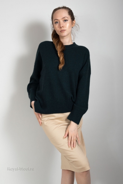 Зеленый джемпер кашемир freesize 701-1М-2