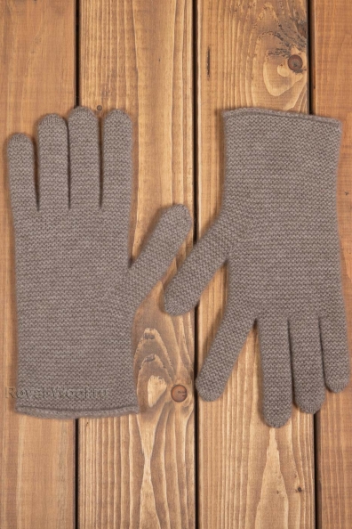 Кашемировые бежевые женские перчатки 106-8-2UL