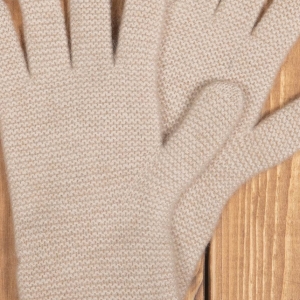 Светло-бежевые женские перчатки кашемир