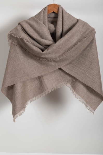 Палантин-шаль кашемир цвета капучино 154-3М-2