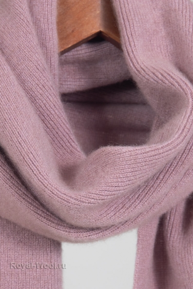 Розовый кашемировый вязаный женский шарф 24х155 760-BB-4