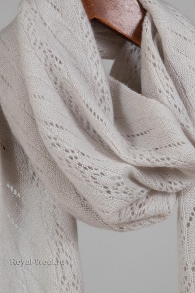 Дымчато-серый женский палантин 154-3М-3