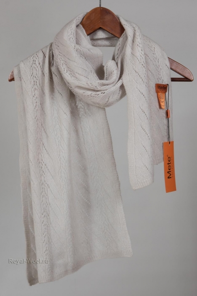 Дымчато-серый женский палантин 154-3М-3