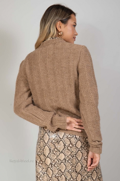 Джемпер верблюжья шерсть крупная вязка 385-2W