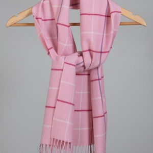 Розовый шарф из кашемира фото1