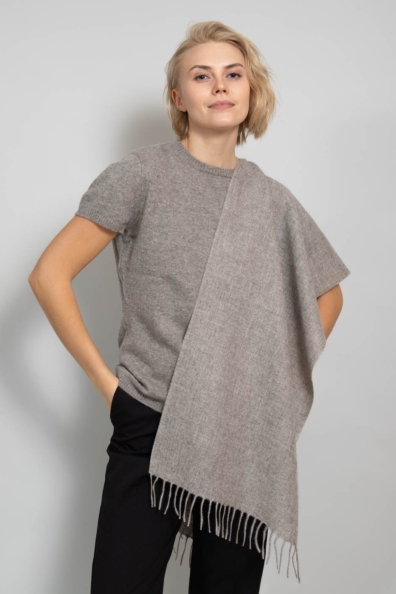 Широкий шарф 40х160 пух яка 196-10M