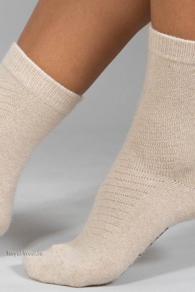Носки из кашемира светло-бежевые 112-3