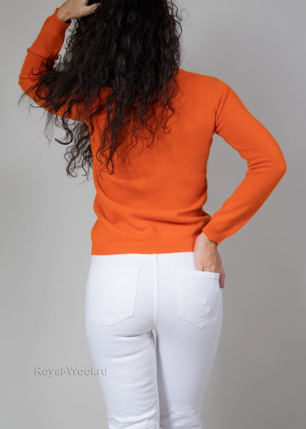 Женский оранжевый джемпер фото2